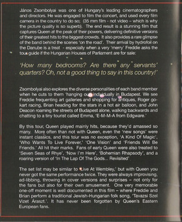 Queen  Hungarian Rhapsody; Live In Budapest : Booklet 4